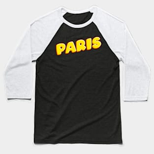 Paris Inscription Text Baseball T-Shirt